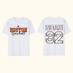 Maglietta personalizzata a tema baseball 100% cotone per bambini adulti con nome e numero Regalo di compleanno per gli amanti del baseball