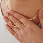 Personalized Dainty Morse Code Hidden Message Necklace Friendship Jewellery Birthday Wedding Gift for Women Girls