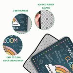 Personalized Welcome to Our Classroom Rainbow Doormat with Name and Cartoon Teacher Character Non-Slip Teacher's Day Back To School Gift for Teacher