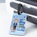 Personalisierter Bunter Gepäckanhänger mit Namen Reise-Essentials Geburtstagsgeschenk für Urlaub-Liebhaber