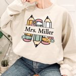 Gepersonaliseerd Bloempotlood T-Shirt Sweatshirt met Naam Lerarendag Waardering Terug naar School Cadeau voor Leraar