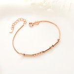 Bracelet Minimaliste Personnalisé avec Message Secret en Morse Cadeau d'Amitié à Longue Distance pour les Femmes
