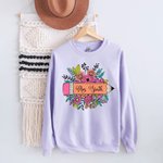 Gepersonaliseerd Bloempotlood T-Shirt Sweatshirt met Naam Lerarendag Waardering Terug naar School Cadeau voor Leraar