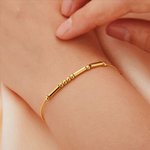 Bracelet Minimaliste Personnalisé avec Message Secret en Morse Cadeau d'Amitié à Longue Distance pour les Femmes