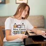 Gepersonaliseerd Bloempotlood T-Shirt Sweatshirt met Naam Lerarendag Waardering Terug naar School Cadeau voor Leraar
