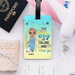 Personalisierter Bunter Gepäckanhänger mit Namen Reise-Essentials Geburtstagsgeschenk für Urlaub-Liebhaber