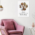 Personalised Meet You at the Rainbow Bridge Canvas Painting Wall Art with Pet Paw 5 Photos Collage and Name Memorial Gift for Pet Lovers Loss of Pet