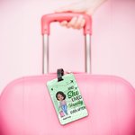 Personalisierter Bunter Gepäckanhänger mit Namen Reise-Essentials Geburtstagsgeschenk für Urlaub-Liebhaber