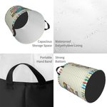 Personalised Colourful Letter Pencil Apple Theme Waterproof Laundry Storage Basket with Name Back to School Appreciation Gift for Teacher