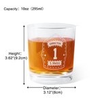 Vaso de Whisky de 10oz con Escudo de Casco de Bombero Personalizado Grabado con Número de Rango y Texto Regalo de Cumpleaños y Agradecimiento para Bom
