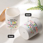 Personalisierte Danke für die Hilfe mir wachsen Floral Name Keramik Blumentopf mit Bambus Tablett Teacher's Day zurück zu Schule Geschenk für Lehrer