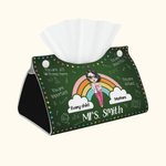 Caja de pañuelos plegable personalizada Every Child Matters Dots Rainbow con nombre y botón a presión Regalo de agradecimiento de vuelta al cole para 