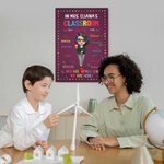 Personalisierte Cartoon Frau Leinwand Gemälde mit Namen Klassenzimmer Dekor Lehrer Tag Anerkennung Geschenk für Lehrer