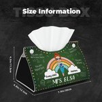 Caja de pañuelos plegable personalizada Every Child Matters Dots Rainbow con nombre y botón a presión Regalo de agradecimiento de vuelta al cole para 