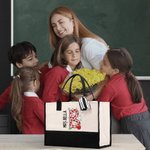 Gepersonaliseerde grote capaciteit Pencil Apple Notebook Initial Tote Bag met naam Teacher Waardering terug naar school Gift voor leerkracht