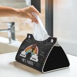 Caja de pañuelos plegable personalizada Every Child Matters Dots Rainbow con nombre y botón a presión Regalo de agradecimiento de vuelta al cole para 