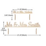 Personalized Mr and Mrs Wood Tabletop Wedding Sign Keepsake Wedding Table Decor with Name Bridal Shower Gift for Newlyweds