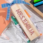 Personalisierte niedliche Graffiti Schreibwaren Kreidetafel Radiergummi mit Titel & Name Teacher's Day zurück zu Schule Geschenk für Lehrer