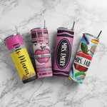 Lápiz de manzana rosa personalizado en 3D Teach Love Inspire Vaso fino de 20 onzas con nombre en reconocimiento al profesor Regalo de vuelta al cole p