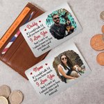 Personalized Daddy I Love You Pet Photo Wallet Card with Title Memorial Father's Day Gift for Dog Dad Cat Dad Pet Lover