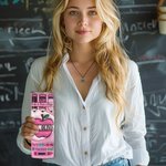 Lápiz de manzana rosa personalizado en 3D Teach Love Inspire Vaso fino de 20 onzas con nombre en reconocimiento al profesor Regalo de vuelta al cole p