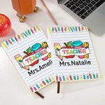 Personalisierte Bleistift Apple Lehrer A5 liniertes Notizbuch mit Namen Teacher's Day Wertschätzung zurück zu Schule Geschenk für Lehrer