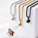Personlig fotoprojeksjonsboks kjede halskjede Curb Link armbånd Bursdag Valentinsdag gave til menn