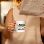 Gepersonaliseerde Potlood Apple Notitieboekje 11oz Keramische Mok met Naam Lerarendag Waardering Terug naar School Cadeau voor Leraar