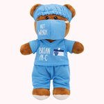 Personalisierter Plüsch Bär mit Schwesternkleidung Spielzeug Anerkennung Geschenk für Arzt Medizinischen Fachmann