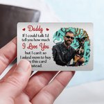 Personalized Daddy I Love You Pet Photo Wallet Card with Title Memorial Father's Day Gift for Dog Dad Cat Dad Pet Lover