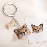 Gepersonaliseerde Handgemaakt Klei Huisdier Portret Sleutelhanger Oorbellen Ketting Magnetische Koelkaststickers Cadeau voor Huisdierliefhebbers