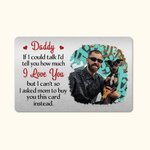 Personalized Daddy I Love You Pet Photo Wallet Card with Title Memorial Father's Day Gift for Dog Dad Cat Dad Pet Lover