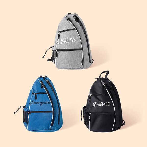 Mochila deportiva personalizada de gran capacidad Pickleball ajustable con nombre Regalo de cumpleaños de vuelta al cole para un amante del deporte