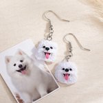 Gepersonaliseerde Handgemaakt Klei Huisdier Portret Sleutelhanger Oorbellen Ketting Magnetische Koelkaststickers Cadeau voor Huisdierliefhebbers