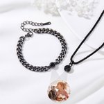 Personlig fotoprojeksjonsboks kjede halskjede Curb Link armbånd Bursdag Valentinsdag gave til menn