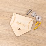 Personalized Softball Baseball Wooden Hat Hook with Engraved Name Birthday Gift for Athletes Sports Lover