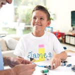 Personalized 100% Cotton Cute Bow Pencil Initial Kid T-shirt with Name Back to School First Day of School Gift for Boys Girls Kids
