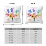 Personalizzato multicolore Bouquet di impronte floreali con 1-8 nomi Regalo di compleanno per la mamma