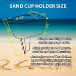 Porte-Gobelet de Plage Personnalisé avec Texte et Motif Accessoire de Plage Cadeau Voyage pour Amateur des Activités en Plein Air