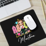 Alfombrilla de ratón personalizada Retro ABCD Teacher Tour con personaje de dibujos animados y nombre Agradecimiento Regalo de vuelta al cole para el 