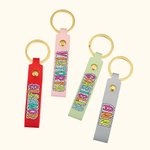 Personalized Multicolor Dalmatian Dots Leather Keychain with Name Wedding Party Birthday Gift for Her