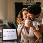 Personalisiertes unsere Geschichte so weit Zeitstrahl Liebesgeschichte-Bild mit Titel und Datum Romantisches Hochzeit Jahrestag Geschenk für Paare