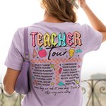 Personalized ABCD Teacher Tour T-shirt and Sweatshirt with Name Appreciation Back to School Gift for Teacher