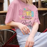 Personalized ABCD Teacher Tour T-shirt and Sweatshirt with Name Appreciation Back to School Gift for Teacher