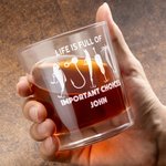 La vida está llena de decisiones importantes Vaso de whisky de pesca personalizado de 10oz con nombre Divertido regalo de cumpleaños Día del Padre par