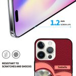 Coque iPhone en Cuir Personnalisée avec Photo de Cœur et Noms Cadeau Anniversaire pour Amoureux d'Animal de Compagnie