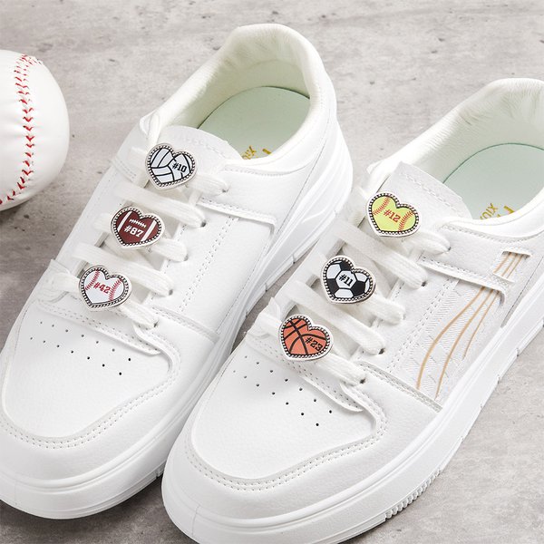 Personalized Basketball Football Softball Baseball Sports Heart Shoes Charms with Number Set of 2 Game Day Gift for Sport Lover