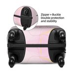 Personalizzato A Girl Who Really Loved Traveling Birth Flower Constellation Luggage Cover Fits 18-32 Inches Suitcase Birthday Gift for Her