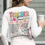 Personalized ABCD Teacher Tour T-shirt and Sweatshirt with Name Appreciation Back to School Gift for Teacher