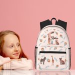 Personlig djungeldjur söt giraff zebra tiger vattentät barn skolryggsäck med namn och initialer Tillbaka till skolan födelsedagspresent för pojkar fli